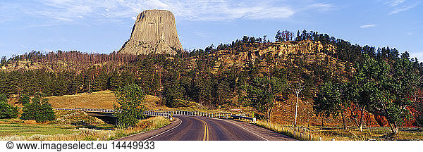 Road to Devils Tower Crossing Belle Fourche River
