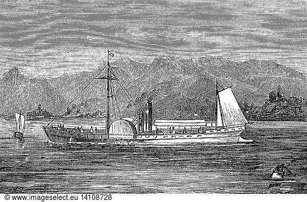 Robert Fulton  North River Steamboat  1807
