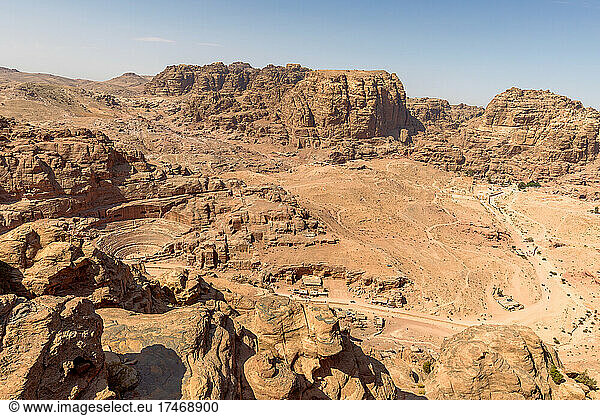Rock City of Petra in the Jordanian desert