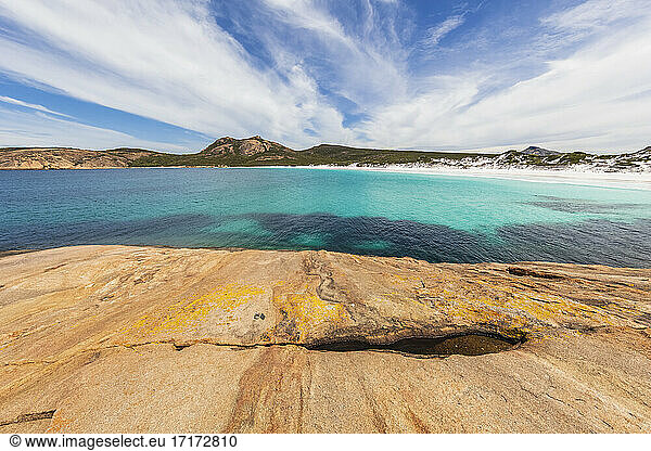 Rock formations and coast with turquoise bay  Cape Le Grand National Park  Australia