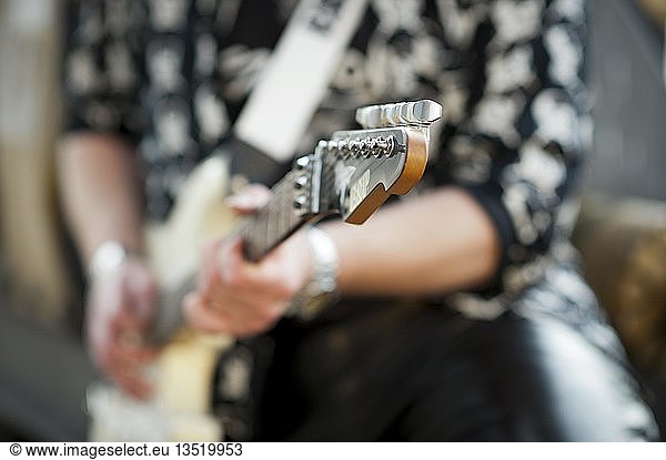 Rock guitarist  detail