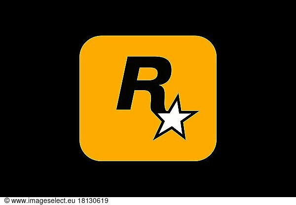 Rockstar Games  Logo  Schwarzer Hintergrund