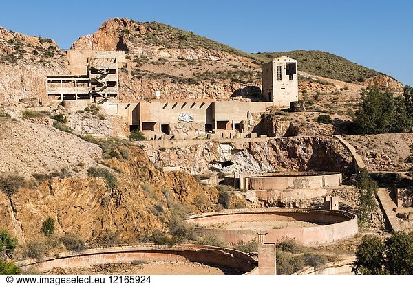 Rodalquilar  abandoned gold mine  Cabo de Gata  Almeria  Spain.