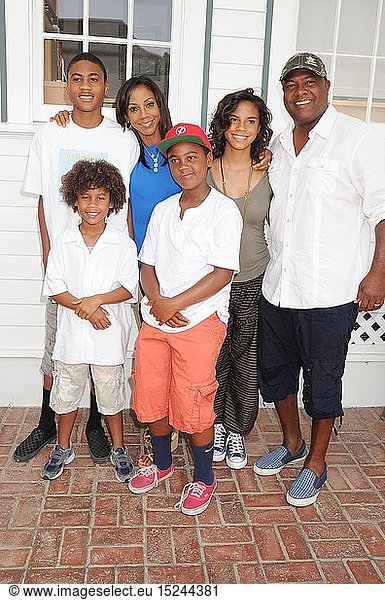 Rodney Peete Jr.  Roman Peete  Holly Robinson Peete  Robinson Peete  Ryan Elizabeth Peete and Rodney Peete arrive at HollyRod Foundation's 4th Annual 'My Brother Charlie' Carnival at Culver Studios on August 3  2013 in Culver City  California.