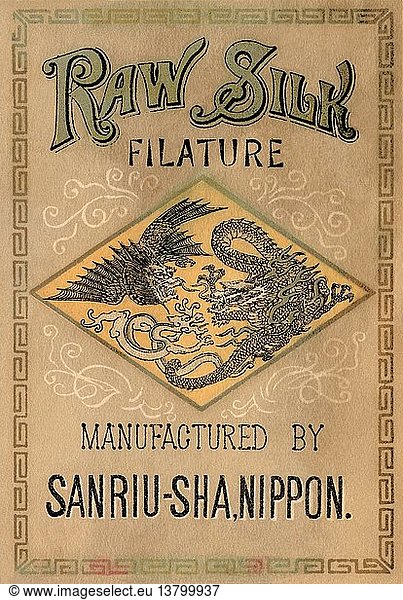 Rohseidenfilamente von SanRiu-Sha  Nippon 1891