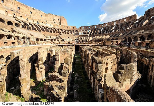 Rom Hauptstadt Kolosseum Italien Innenaufnahme