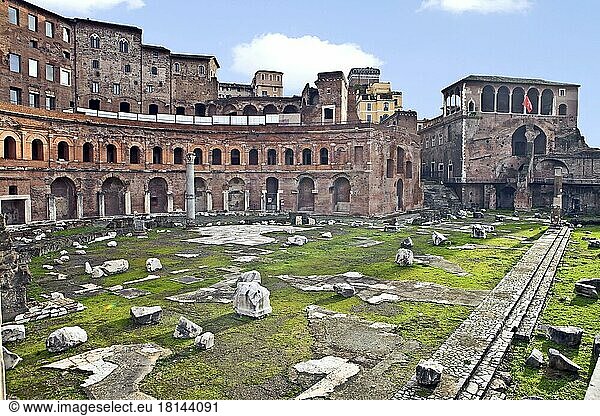 Rom  Lazio  Trajan Forum  Trajanforum  Trajansforum  Mercatus Traiani  Trajansmarkt  Trajansmärkte  Italien  Europa