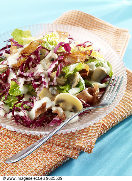 Romaine lettuce with pear dressing