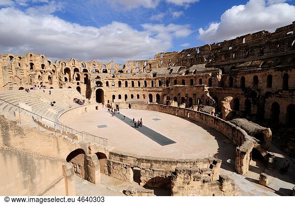Roman Amphitheatre  El Jem  Tunisia  North Africa