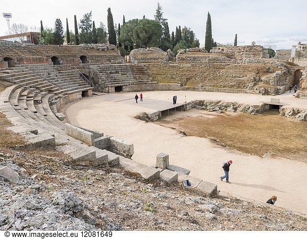 Roman amphitheatre. Mérida. Badajoz. Extremadura. Spain.
