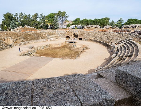 Roman amphitheatre. Mérida. Badajoz. Extremadura. Spain.