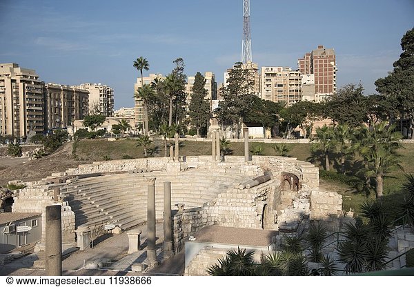 Roman amphitheatre  The small Odeum  2nd century AD  Alexandria  Egypt