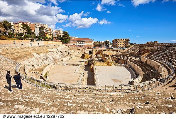 Roman Amphitheatre UNESCO World Heritage Tarragona City Catalonia Spain Europe