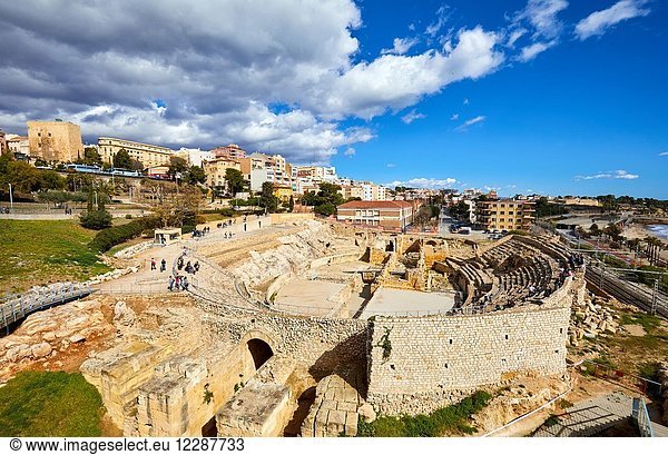 Roman Amphitheatre  UNESCO World Heritage  Tarragona City  Catalonia  Spain  Europe