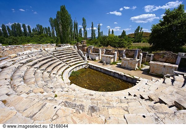 Roman Odeon Theatre of Aphrodisias Archaeological site  Turkey.