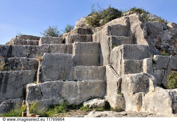 Roman quarry of Mèdol. Tarragona,  Catalonia,  Spain.