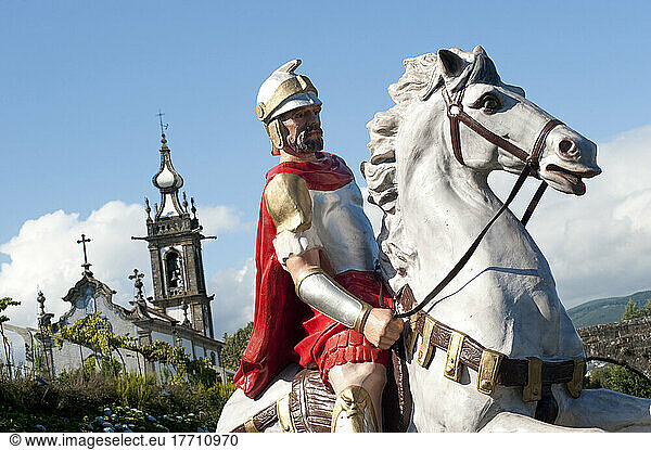 Roman Soldier From A Popular Legend Beside Rio Lima  Ponte De Lima  Portugal