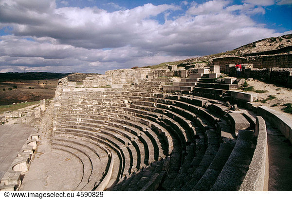 Roman theatre  Segobriga archeological site. Cuenca province  Castilla-La Mancha. Spain