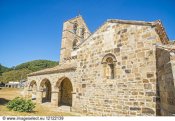 Romanesque church. San Salvador de Cantamuda  Palencia province  Castilla Leon  Spain.