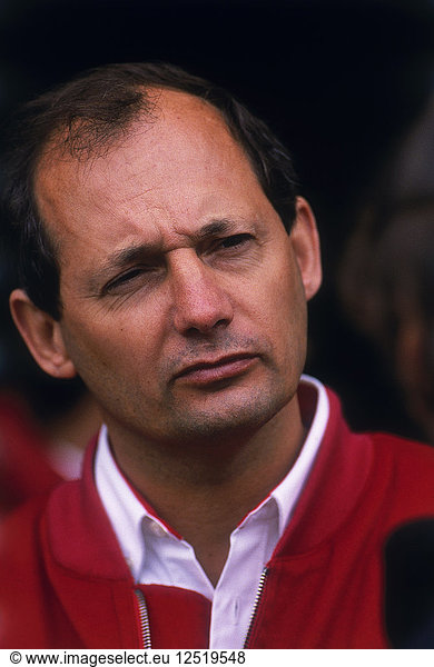 Ron Dennis  McLaren-Formel-1-Teamchef  Großer Preis von Großbritannien  Silverstone  Northamptonshire  1989. Künstler: Unbekannt
