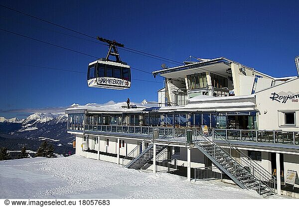 Rosshutte mountain station  1760  Rosshütte  Härelekopf  Härmelekopf gondola lift  Seefeld  Tyrol  Austria  Europe