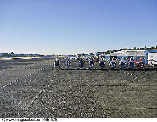 Row of Helicopters