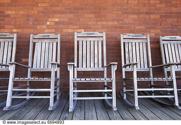 Row of Rocking Chairs