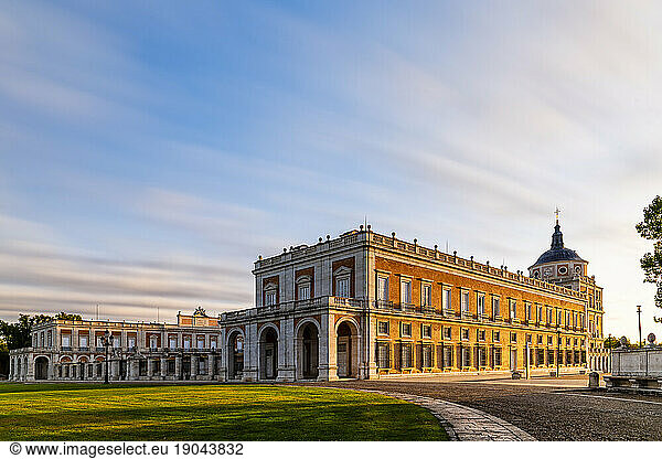 Royal Palace of Aranjuez at sunrise. Long exposure