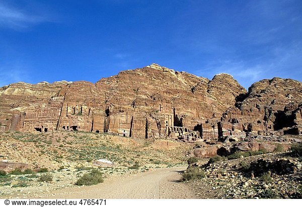 Royal Tombs carved into the cliffs at Petra  Jordan