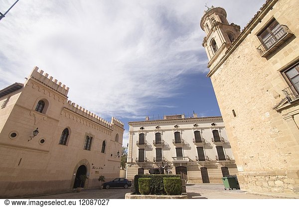 Rubielos de Mora village in Teruel  Aragon  Spain. Carmen convent.