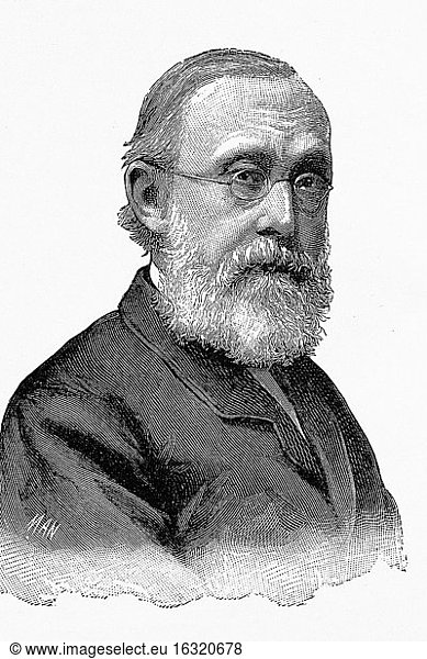 Rudolph Virchow  deutscher Arzt  Pathologe  Biologe  Schriftsteller und Politiker. 1821-1902.