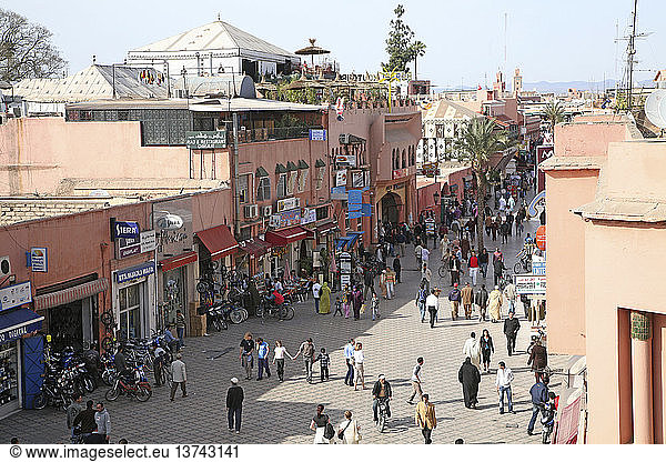 Rue Bab Agnaou  Marrakech  Marokko  Nordafrika