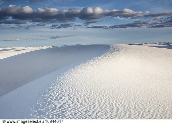 Ruhige weiße Sanddüne  White Sands  New Mexico  Vereinigte Staaten