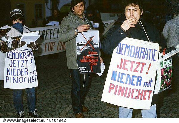 Ruhrgebiet. Demo gegen Pinochet Chile 1981