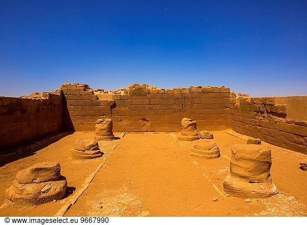 Ruine, Mittelpunkt, Sudan