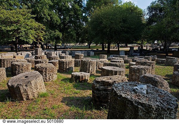Ruine  antik  Griechenland  Olympia  Peloponnes