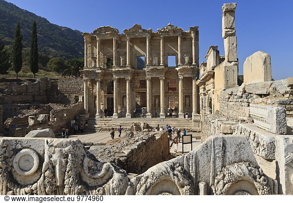 Ruine Celsus Bibliothek Anatolien antik Ephesos Eurasien römisch Türkei