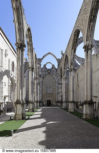 Ruine  Convento do Carmo  Chiado  Lissabon  Lisboa  Portugal  Europa