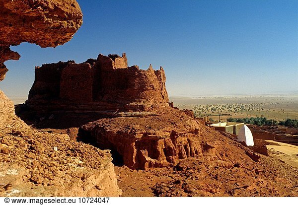 Ruine Ignoranz groß großes großer große großen Sahara Hochebene Afrika Algerien Ksar