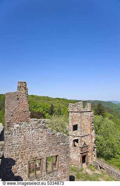 Ruine Madenburg Eschbach Deutsche oder Südliche Weinstraße Pfalz Rheinland-Pfalz Deutschland Europa