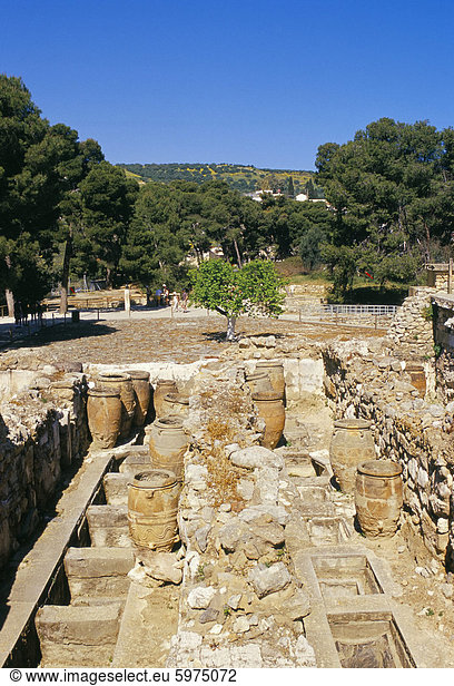 Ruinen,  minoische Ausgrabungsstätte von Knossos,  Insel Kreta,  Griechenland,  Mittelmeer,  Europa
