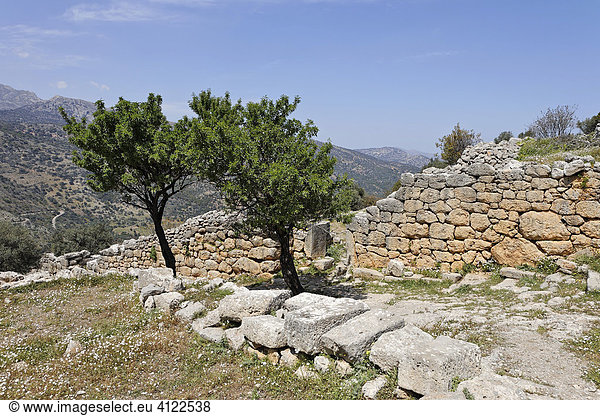 Ruinen aus dem 5. Jh. vor Chr. der dorischen Stadt Lato  Kreta  Griechenland