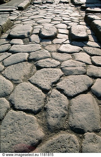 Ruinen der alten römischen Stadt von Pompeji. Campania  Italien