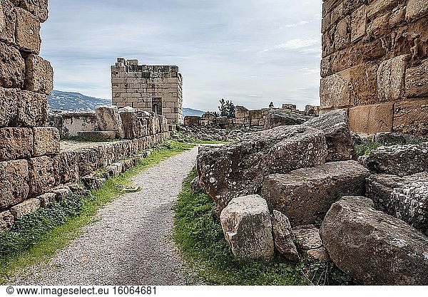 Ruinen der Kreuzritterburg in Byblos  der größten Stadt im Gouvernement Berg-Libanon im Libanon.