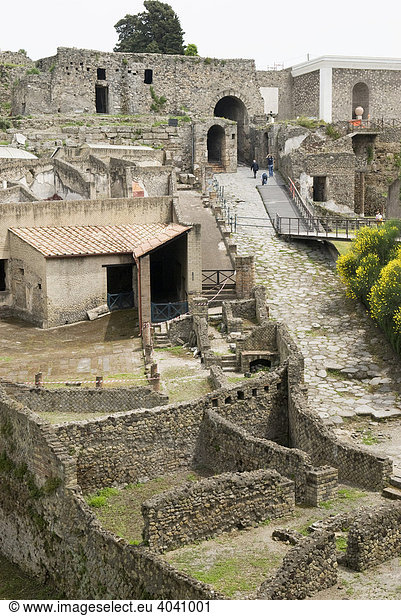 Ruinen der römischen Stadt Pompeji  Neapel  Kampanien  Italien  Europa