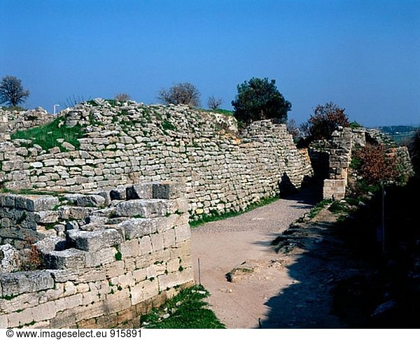 Ruinen der Stadt Troja. Turkei