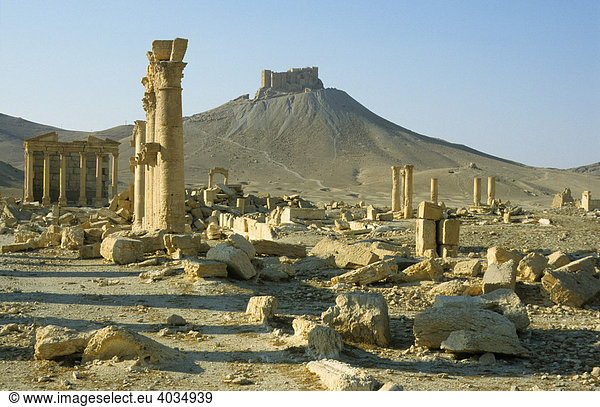 Ruinen der Wüstenstadt Palmyra Syrien Naher Osten Orient