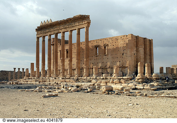 Ruinen des Baal-Tempels in Palmyra  Syrien  Naher Osten  Asien