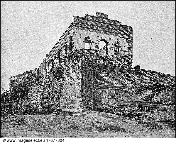Ruinen des Hepdomonpalast in Konstantinopel  Istanbul  Türkei  Foto von 1880  Historisch  digital restaurierte Reproduktion von einer Vorlage aus dem 19. Jahrhundert  genaues Datum unbekannt  Asien