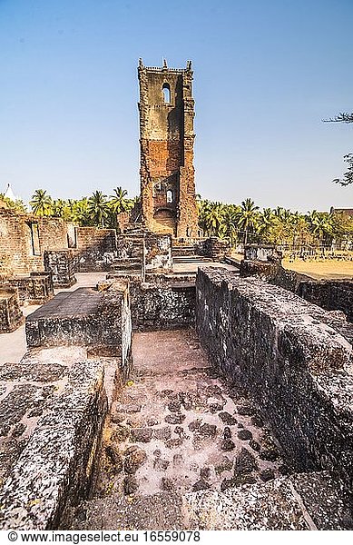 Ruinen des Klosters St. Augustine  UNESCO-Weltkulturerbe in Old Goa  Goa  Indien